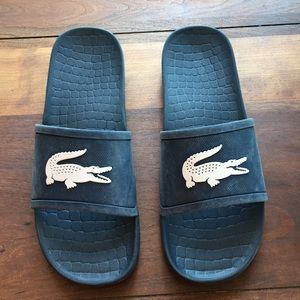 Lacoste Men’s Croco slide rubber slides